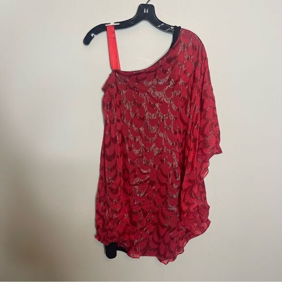 ERIN FETHERSTON Pink Overlay Black Lea Silk Metallic Party Dress  NEW Flawed - Picture 4 of 11